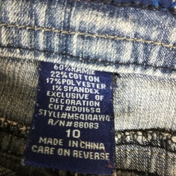 Duplex Womens Jeans Straight Leg Blue Denim Medium Wash Mid Rise Stitching 10 - Picture 12 of 12